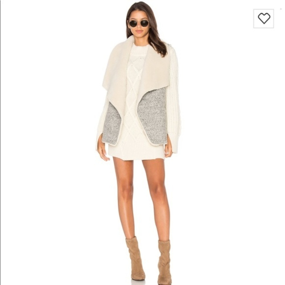 NWT soft Joie Faux Sherpa Lined draped waterfall